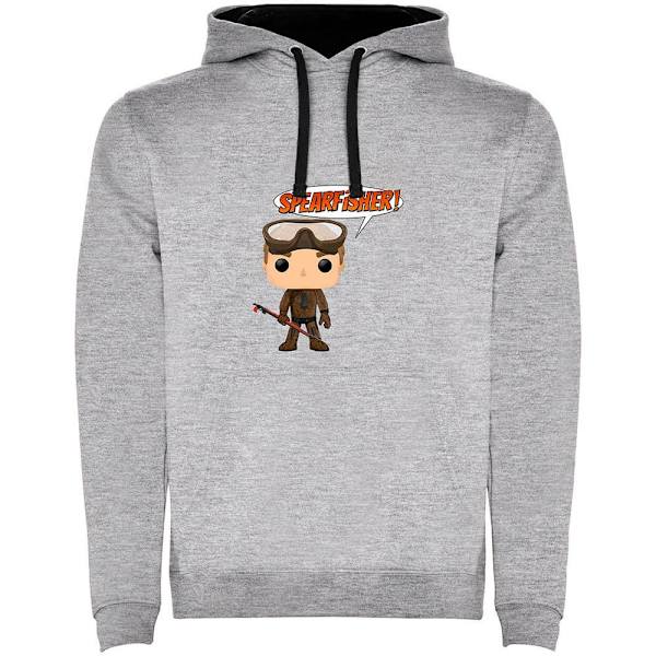 Kruskis Chibi Spearfisher Two-colour Hættetrøje Grå XL Mand