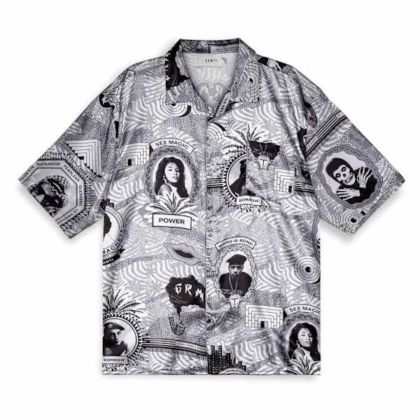 Grimey Supastar Satin Kortærmet Skjorte Sort XL Mand