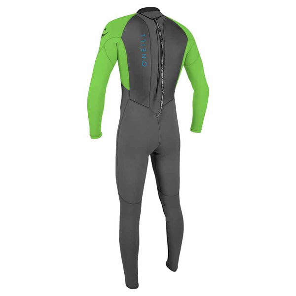 O´neill Wetsuits Ungdom Langærmet Neoprendragt Med Lynlås Bagpå Reactor-2 3/2 Grøn,Grå 4