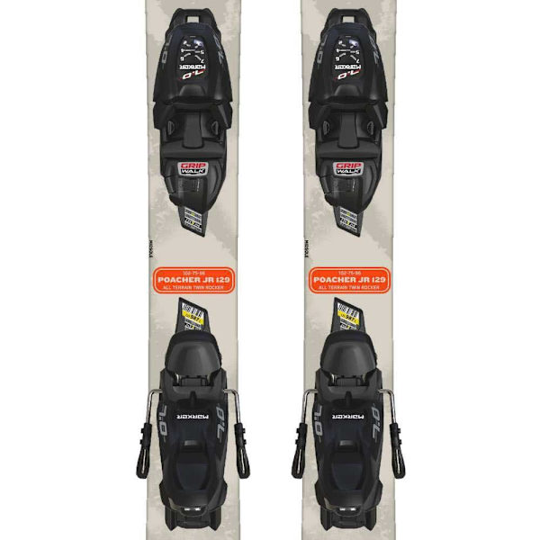 K2 Ungdom Alpine Ski Poacher+fdt 7.0 L Plate Transparent 149