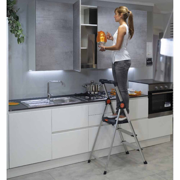 Gierre Aluminiumsstige B333 3 Escalones Sort