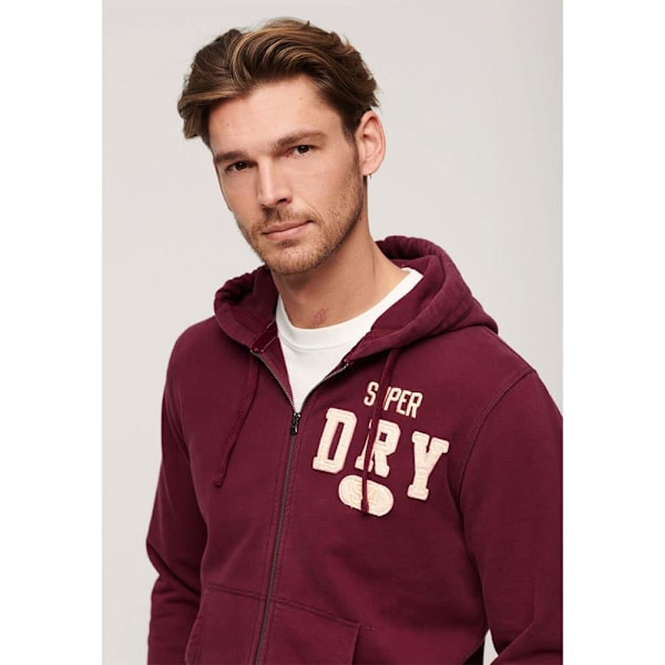 Superdry Vintage Athletic Sweatshirt Med Dragkedja Röd L Man