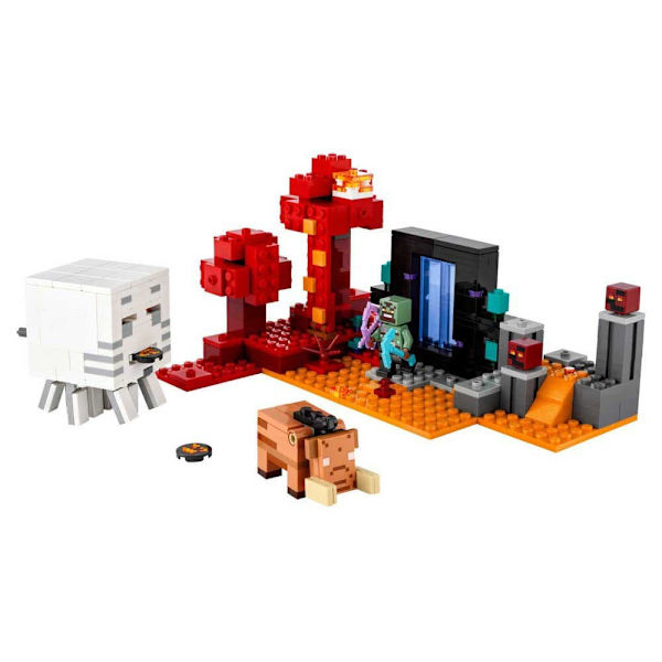 Lego Bagholdet På Portal Konstruktion Spil Nether