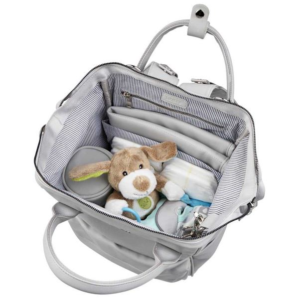 Bababing Organizer Taske Mani Dove Grey Leatherette Hvid