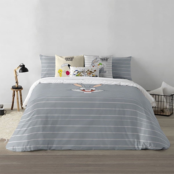 Play Fabrics Dynetæppe Med Knapper Bugs Bunny Til 80 Seng 140x200 Cm