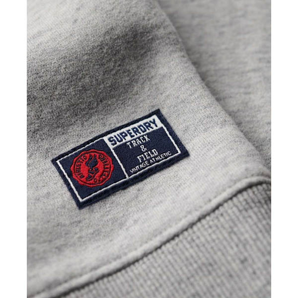 Superdry Track & Field Graphic Tröja Med Halv Dragkedja Grå L Man