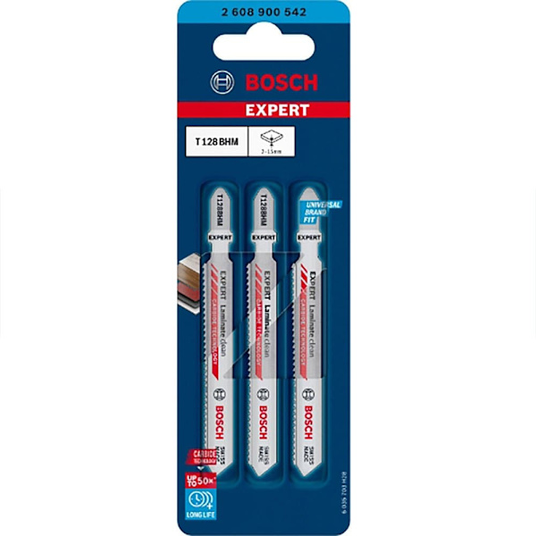 Bosch Professional Stiksavsblad Expert T128bhm Laminate Clean 3 Enheder