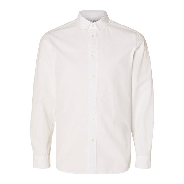 Selected Lang ærmet Skjorte Slimrick-poplin Hvid XL Mand