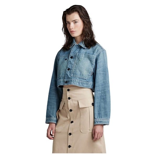 G-star Cropped Denimtakki Sininen 2XL Nainen