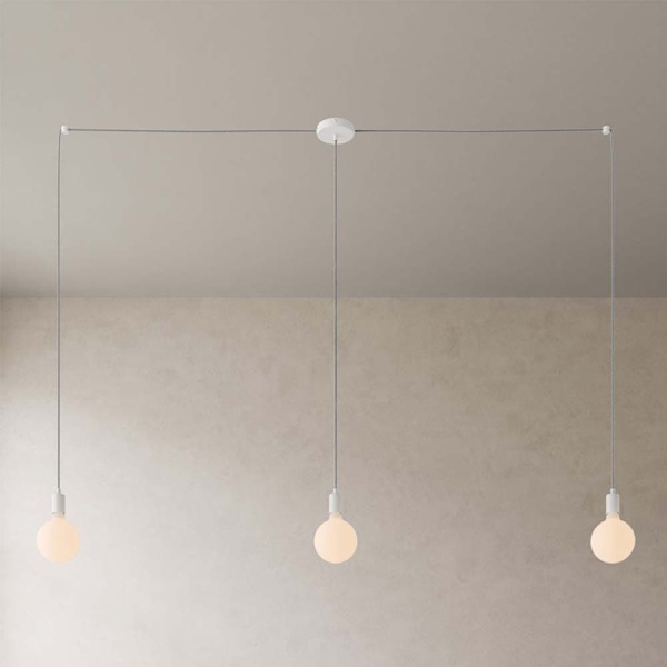 Creative Cables Hängande Lampa Kit Spindel 3 Faller Vit