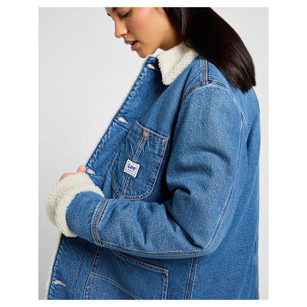 Lee Sherpa Lined Chore Denimtakki Sininen XL Nainen