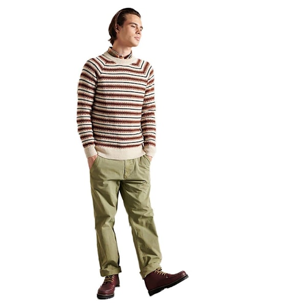 Superdry Tröja Classic Pattern Crew Brun XL Man
