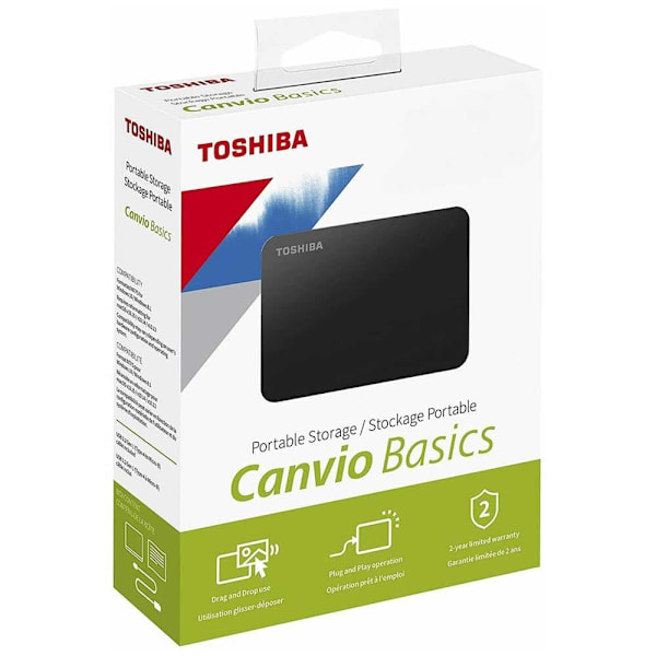 Toshiba Ekstern Harddisk Canvio Basics 2tb Søvfarvet