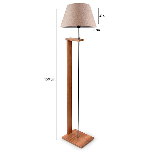 Wellhome Gulv Lampe Wh1094 Gylden