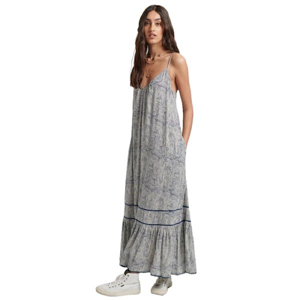 Superdry Klänning Vintage Long Beach Cami Flerfärgad M Kvinna