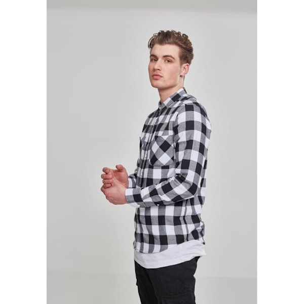 Urban Classics Basic Flannelskjorte Sort S Mand