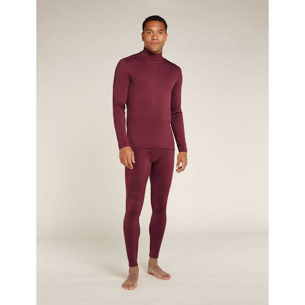 Icebreaker Merino 260 Tech Turtleneck Langærmet Baselayer Rød L Mand