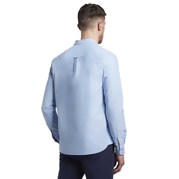 Lyle & Scott Regular Fit Light Weight Oxford Skjorte Med Lange ærmer Blå M Mand