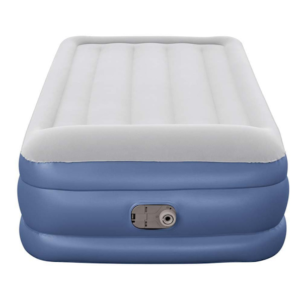 Bestway Forstærket Indbygget Pumpe Enkelt Luftseng Tritech Twin Hvid 191x97x46cm