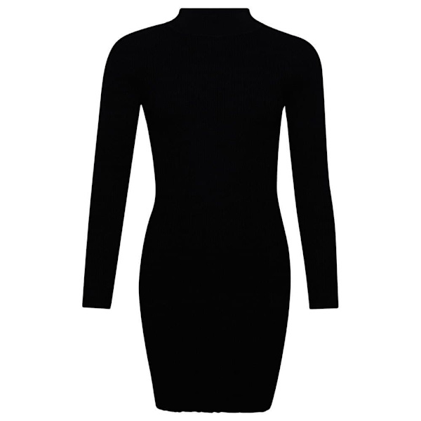 Superdry Langærmet Kort Kjole Backless Bodycon Sort M Kvinde