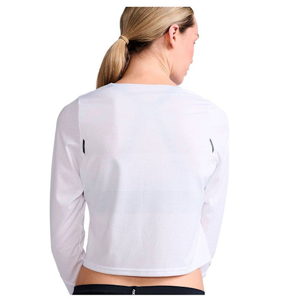 2xu Långärmad T-shirt Light Speed Tech Crop Vit XL Kvinna