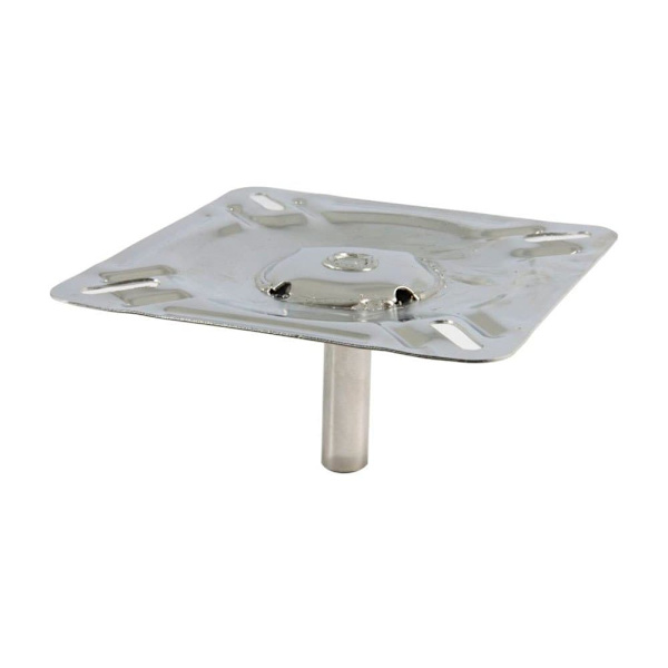 Pike N Bass Fixation Inox Seat Plate Grå 177 x 177 mm