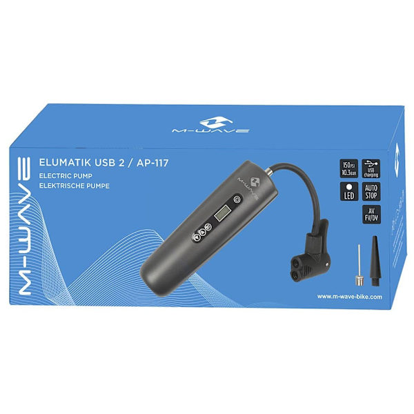 M-wave Elektrisk Minipumpe Elumatik Usb 2/ap-117 Søvfarvet