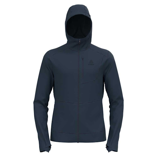 Odlo Fleece Med Fuld Lynlås Performance Wool Blå M Mand