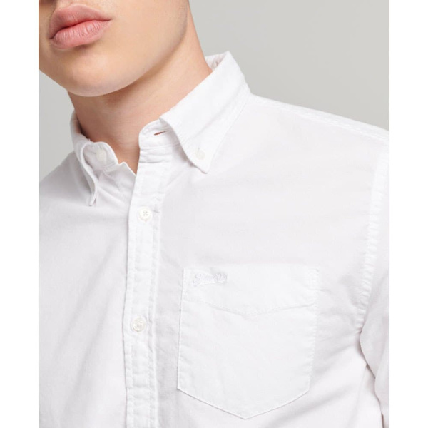 Superdry Lang ærmet Skjorte Cotton Oxford Hvid XL Mand