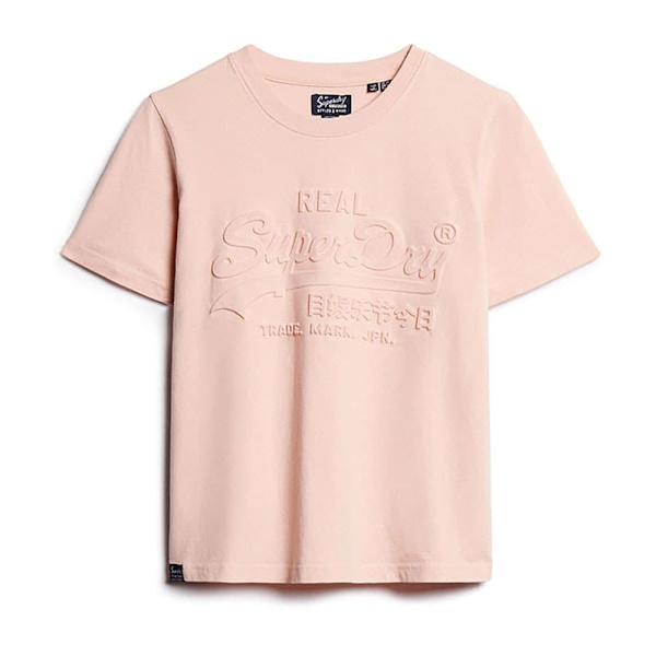 Superdry Embossed Vl Relaxed Lyhythihainen T-paita Pinkki L Nainen