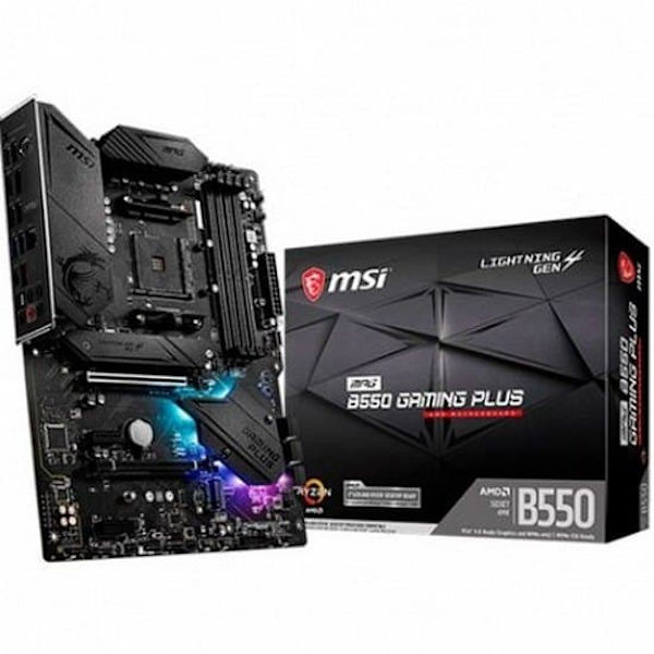 Msi Bundkort Am4 B550 Gaming Plus Rød,Sort
