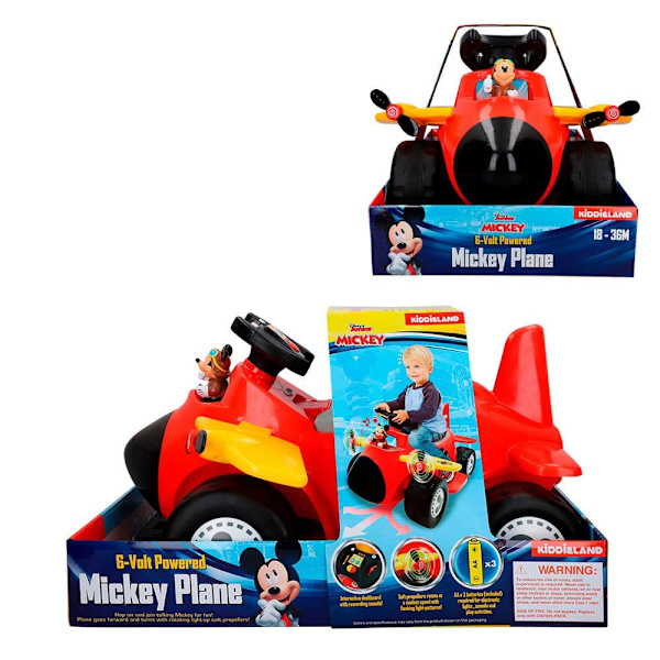 Kiddisland Ride-on Walker Disney Junior Mickey Plane Flerfarvet 18 Months - 3 Years