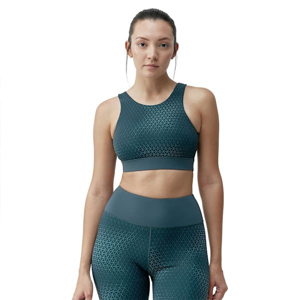 Born Living Yoga Yuto Sport Top Medium-høj Støtte Blå S Kvinde