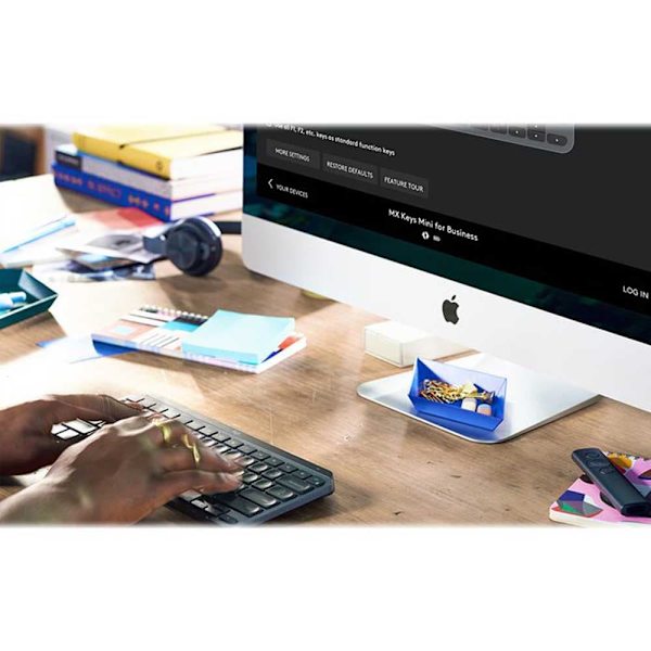 Logitech Trådløst Tastatur Mx Keys Mini Business Søvfarvet German QWERTZ