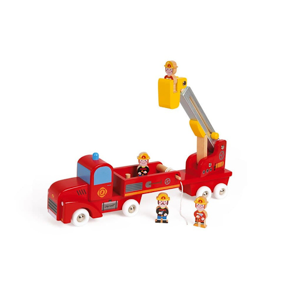 Janod Story Giant Firefighters Truck Gul,Röd 24 Months-6 Years