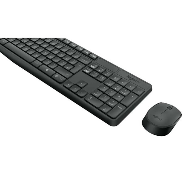 Logitech Trådløst Tastatur Og Mus Mk235 Sort Spanish QWERTY