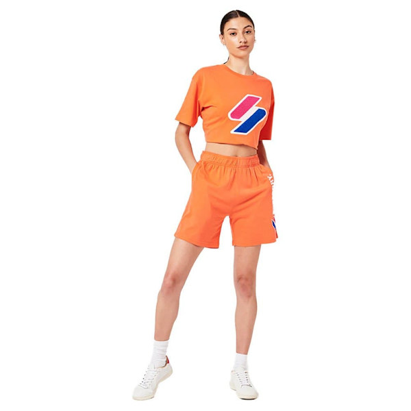 Superdry Shorts Code Sl Applique Boy Orange XS Kvinde