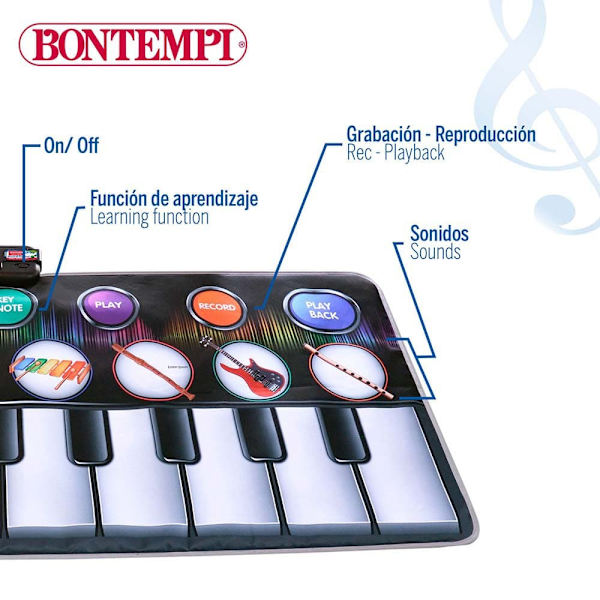 Bontempi Elektrisk Matta Musical Durchsichtig