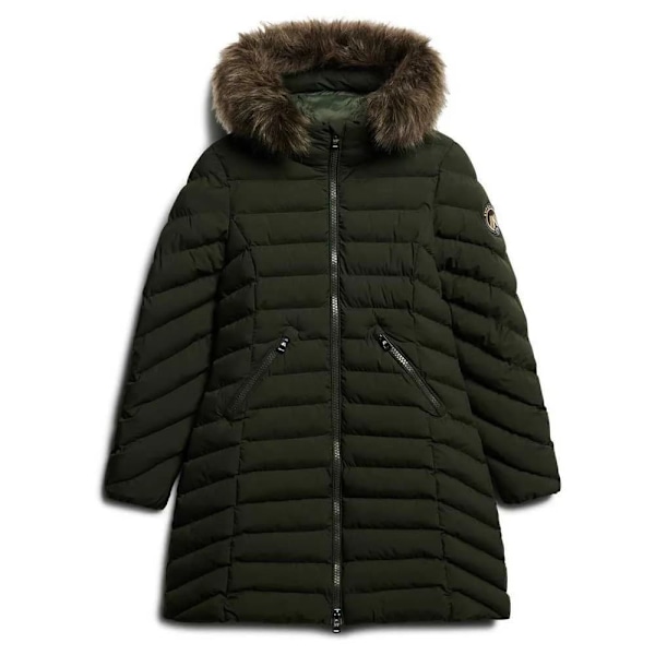 Superdry Fuji Faux Fur Jacka Grönt XS Kvinna