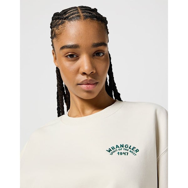 Wrangler 112356457 Sweatshirt Hvid M Kvinde