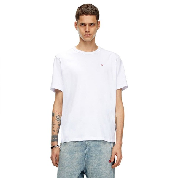 Diesel T Adjust Microdiv T-shirt Med Korte ærmer Hvid L Mand