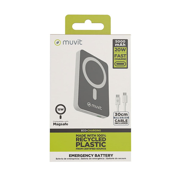 Muvit For Change Magsafe-akku 15w + Output C 5000mah