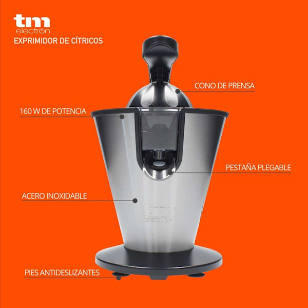 Tm Electron Rustfri Squeezer Tmpex012 160w Søvfarvet One Size / EU Plug