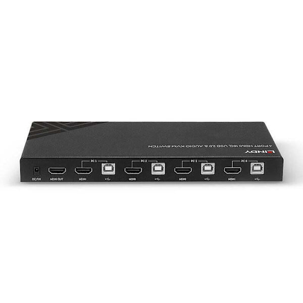 Lindy Hub 4xhdmi Musta
