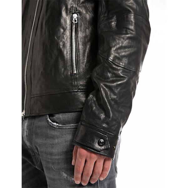 Replay Læderjakke M8385.000.84950 Sort M Mand