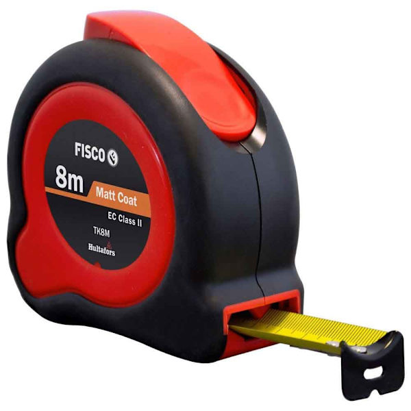 Fisco Klass Måttband Ii Tuf-lok 8 M X 25 Mm Svart