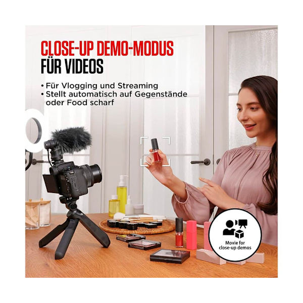 Canon Kompakt Kamera Eos R50 + Rf-s 18-45 Mm Sort