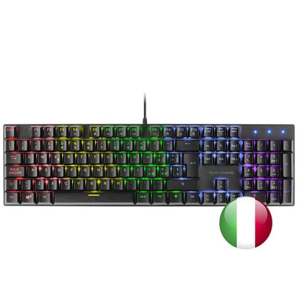 Mars Gaming Brunt Spelmekaniskt Tangentbord Mk422 Switch  Italian QWERTY