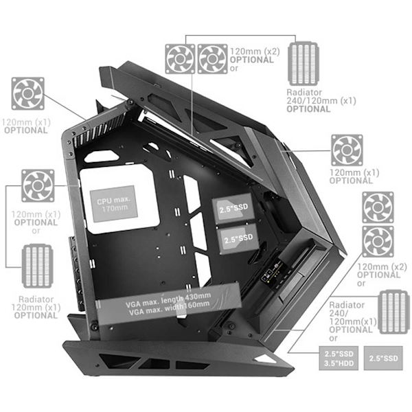 Mars Gaming Titan Xxl Argb Pc-tornfodral