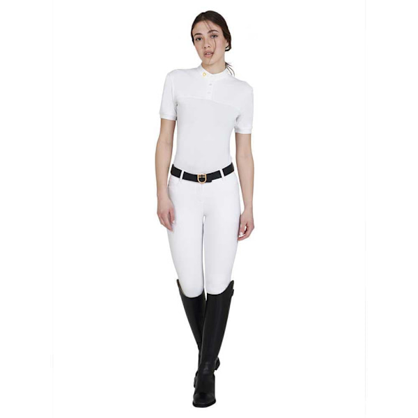 Equestro 1/2 Mesh Kortærmet Polo Hvid XS